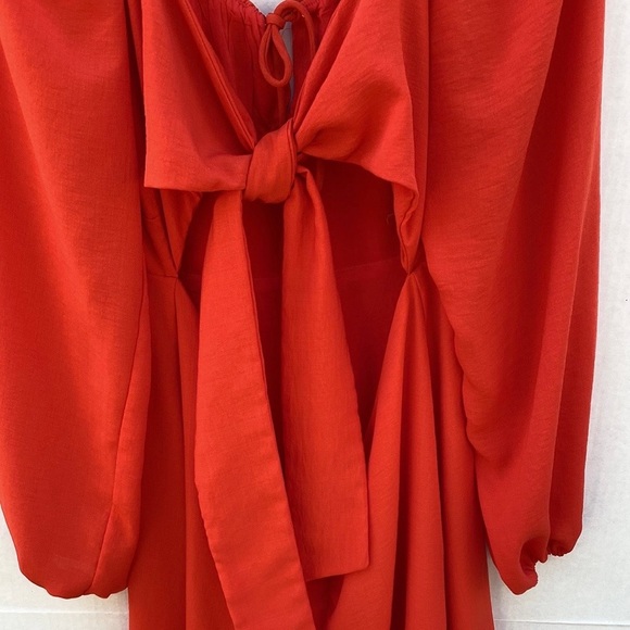Princess Polly Womens Size 12 Yolanda puff sleeve red mini dress - Picture 8 of 11